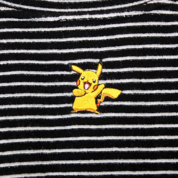 Pokemon Black White Striped Sweater RARE Vintage 1997 Women's - Picture 7 of 8